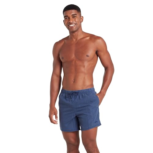 Image of Zoggs Mens Ecodura (Enzyme Washed Short) Mosman Washed 15" Shorts, Navy, L