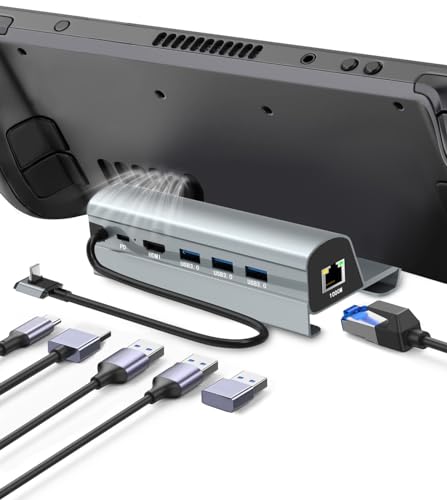 Eynshoo Steam Deck Dock, Docking Station USB C 6 en 1, con HDMI 2.0 4K@60Hz,...