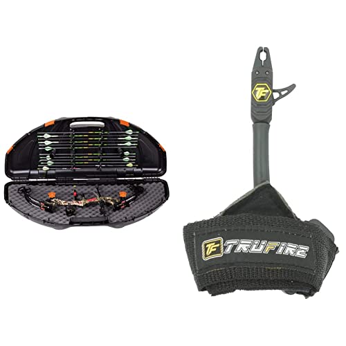 Flambeau Outdoors 6461Sc Safe Shot Bow Case, Portable Bow Storage,Black & Trufire Patriot Archery Compound Bow Release - Adjustable Black Wrist Strap #TOP12