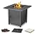 R.W.FLAME 28'' Fire Pit Table,Propane Fire Pit Table,40000BTU,propane fire pit,Portable Outdoor Fire Pit with Lava Racks,Lid & Rain Cover.Smokeless Gas Fire Pit Table for Outside Paito/Garden/Backyard