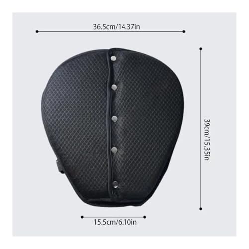 Coussin de siège moto respirant confort nid d'abeille noir