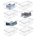 mDesign Stackable Plastic Closet Shelf Shoe Storage Organizer Box with Lid for Mens, Womens, Kids Sandals, Flats, Sneakers, 8 Pack - Clear