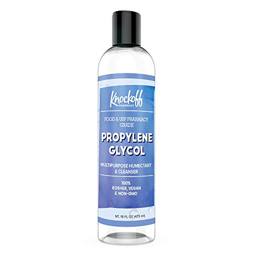 Propylene Glycol (16 oz.) by Knock Off Pharmacy, 100% Pure, Food & Pharmaceutical Grade, Hypoallergenic Moisturizer & Skin Cleanser