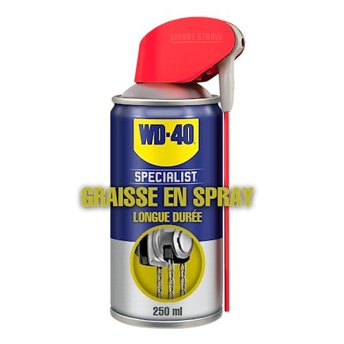 WD-40 SPECIALIST Graisse en Spray Longue Durée • Texture gel, idéale en extérieur, protection anti-corrosion • Aérosol 250 ml