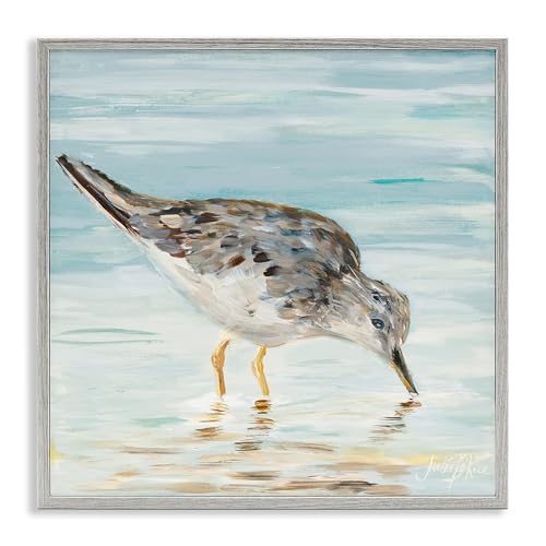 Cadre pluvier siffleur bleu Stupell Industries 30x30 cm