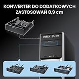 GRAUGEAR | ramka montażowa do 2 x 2,5 cala HDD/SSD i 1 x 3,5-calowych dysków HDD na 5,25 cala | osłona przednia 5,25" | G-CV-235T525