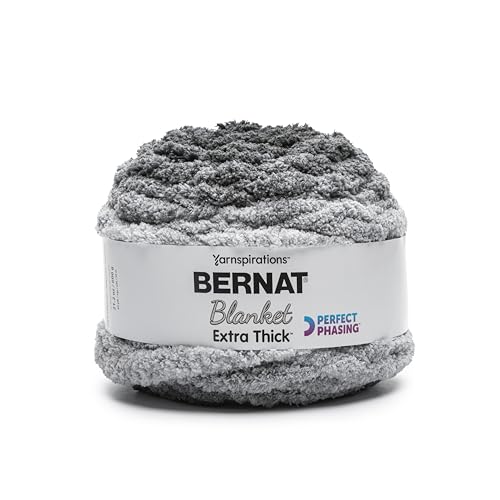 Image of Bernat Blanket Extra Thick Perfect Phasing Coal Yarn - 1 Pack of 21.12oz /598.74g - 100% Polyester - #7 Jumbo - 72 Yards - Chunky Yarn for Hand Knitting, Crocheting, Crafts & Amigurumi