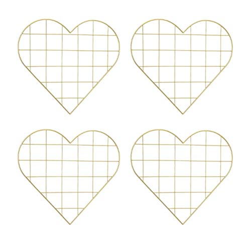Kfdzsw La Rejilla de Hierro DIY 4pcs nórdica Acoplamiento del corazón cuadrícula Pared de DIY Postales de la Foto de visualización de Imagen Organizador (Color : 5AC703799 GD) Cover