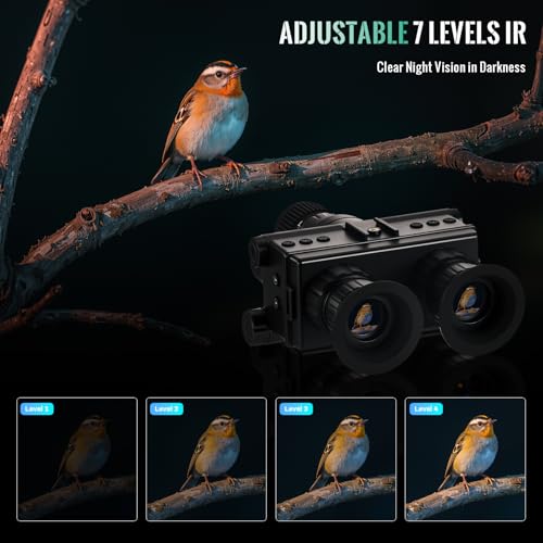 Gafas de visión nocturna 4K con zoom 8x y enfoque manual miniatura 4