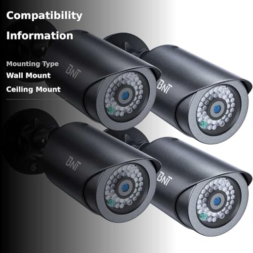 image for BNT Dummy Fake Security Camera, with One Red LED Light at Night, for H