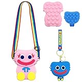 BINGLALA 2Pcs Poppy Playtime Pop-It Purse for Girls Boy Women,pop Bag Sensory Pop Fidget Toy...