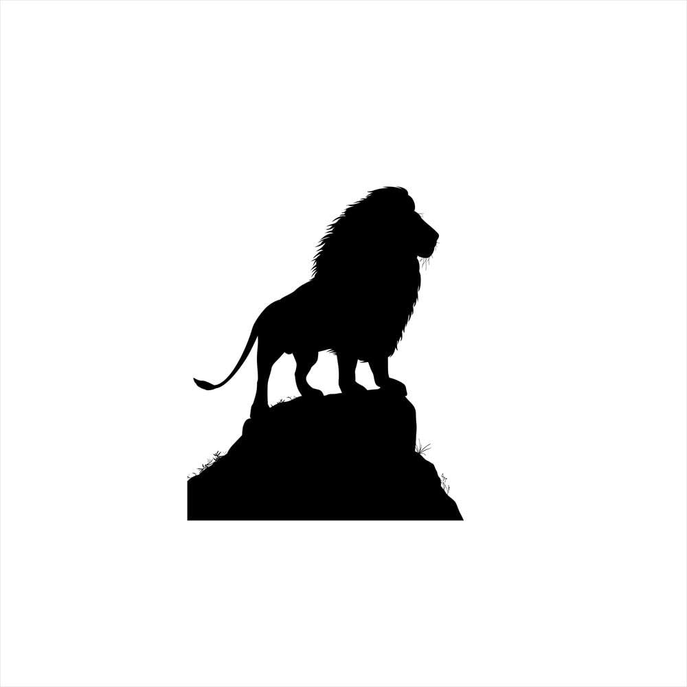 ウォールステッカー 飾り 90 90cm シール式 装飾 おしゃれ 壁紙 はがせる 剥がせる カッティングシート Wall Sticker 雑貨 ガラス 窓 Diy プチリフォーム パーティー イベント 賃貸 動物 ライオン モノクロ 21新春福袋