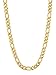 U7 Men Chunky Necklace Cool Punk Jewelry 18K Stamp Stainless Gold Plated 9MM Wide Figaro Chain 22 Inch