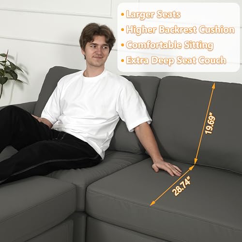 Luxury Faux Leather Reclining Sofa