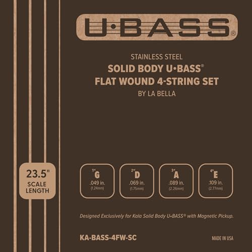 KALA カラ ウクレレベース(U・BASS)弦 Solid Body Series専用 Stainless Flat Wound 4弦 KA-BASS-4FW-SC【国内正規品】