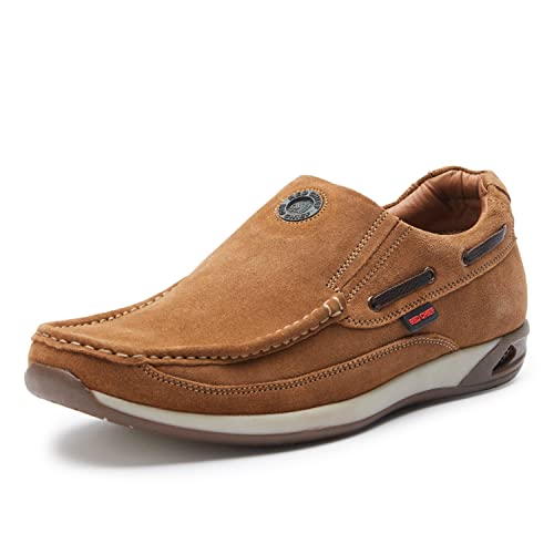 Red Chief Genuine Leather Casual Boat Shoes for Men | Stylish & Comfortable Slip-On Shoes | Rust | RC3504 022