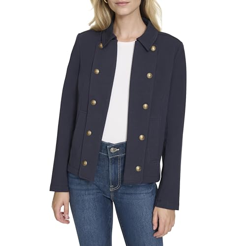 Nautica Women's Open Front Knit Captains Jacket