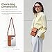 befen Genuine Leather Brown Small Crossbody Bags for Women, Woman Cell Phone Cross body Purse Bag with RFID Blocking Card Slots