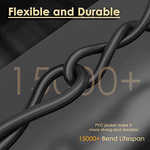 Sovvid 6 Inch Guitar Patch Cables, 6 Pack Black Guitar Pedal Cable Effect Cable Cord, 1/4" Inch Ts Guitar Patch Cable Right Angle #TOP2