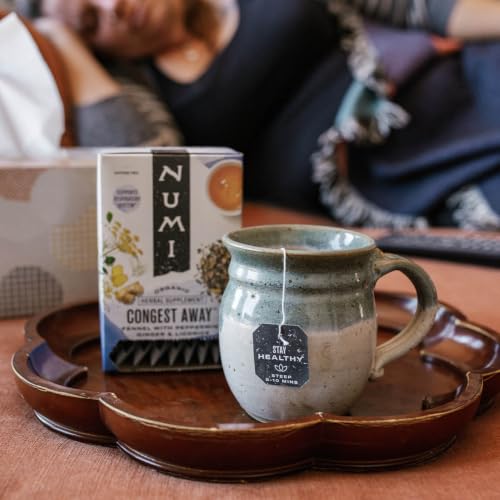 Image of Numi Organic Congest Away Tea, 16 Herbal Tea Bags, Caffeine Free