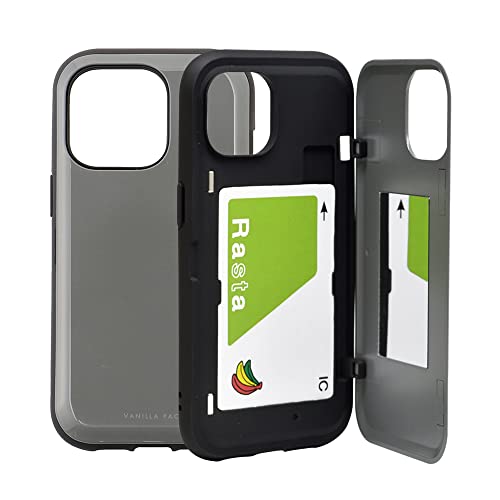 ラスタバナナ iPhone13 Pro 専用 ケース カバー ハイブリッド 耐衝撃吸収 カード入れ 鏡 ミラー ストラップホール VANILLA PACK グレー スマホケース 6520IP161PHB