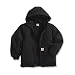 Carhartt Big Boys' Active Quilted Flannel Lined Jacket, Caviar Black, Large-14/16