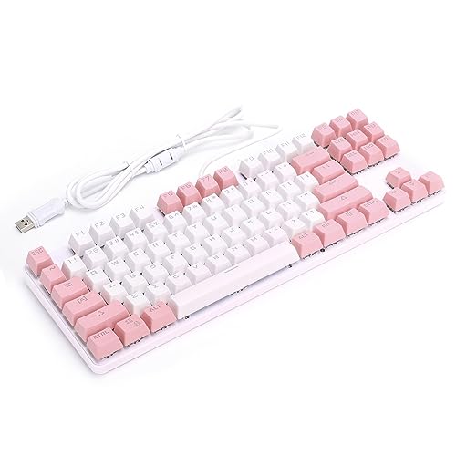 Clavier de Jeu Mécanique Lumière Mixte Lazmin112 Finition Rose Blanc