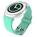 Gear S2 Watch Band, MoKo Soft Silicone Replacement Sport Band for Samsung Gear S2 (SM-R720 / SM-R730 ONLY) Smart Watch, NOT FIT S2 Classic (SM-R732 & SM-R735), NOT FIT Gear Fit2 Watch, Mint GREEN