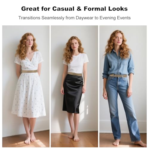 Gold Chunky Belt Roman Style Thick Belts for Women Elegant Golden O Ring Rope Design Waist Chain Belt Wide Metal Circle Hoop Hippie Accessories for Dresses Formal Outfits and Dress Styling4