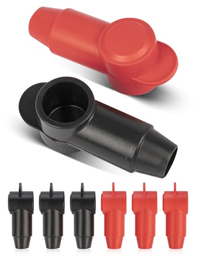 RED WOLF Silicone Battery Terminal Cover for 4-2/0 AWG Wire, 8 Pack