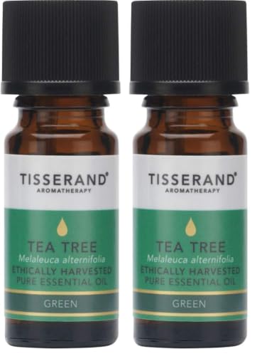Image of Tisserand - Tea Tree Ethically Harvested Essential Oil - Massage, Aromatherapy, Diffuser and Skin Oil with Vibrant and Green Aroma - 100% Natural Pure - 9ml (Pack of 2)