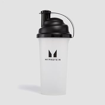 Myprotein Supplement Shaker, MixMaster, 23.6oz, Plastic Bottle with Mesh Blender, Clear/Black, Screw-Top Lid, Adult, Dishwasher Safe