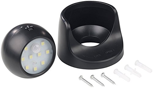 Luminea Kabellose LED Leuchte: 2er-Set kabellose LED-Strahler, Bewegungssensor, 360° drehbar,100 lm (Lampe, Beleuchtung, Lampen Bewegungsmelder)