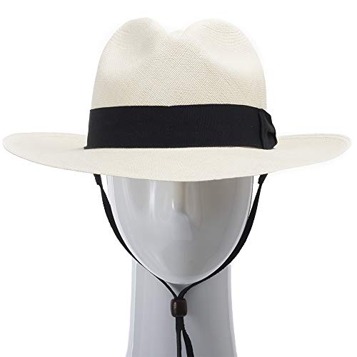 Paul Lashton Chapéu australiano 100% couro alça de queixo para homens e mulheres chapéu removível co