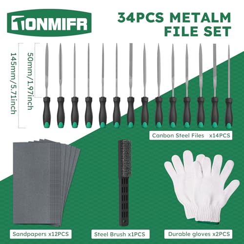 Professionelles Metallfeilen-Set in Industriequalität, Hartstahl, 5 Formen (flach/halbrund/rund/dreieckig/quadratisch) für gehärteten Stahl – Bild 4