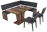 MSZ Design Eckbank Eckbankgruppe Essgruppe Milano 180 x 150 cm Old Wood Vintage