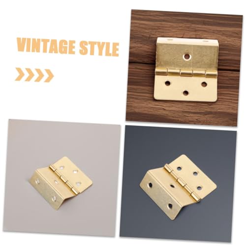 TEHAUX Lot De 4 Charnières Pliantes Vintage À Triple Pliage En Métal Charnière De Porte D'Armoire Pour Portes Armoires Meubles Boîtes À Bijoux Installation Facile – vue 9