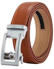 Light Brown Belt Silver Buckle Men
