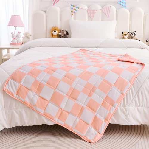 yescool Cobertor pesado de 3 kg com padrão xadrez, cobertor pesado xadrez para dormir, cobertor pond