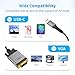 LBSC USB-C to VGA Adapter 3.3ft Cable,Plug & Play Type-C to VGA (15-Pin) Adapter with Metal Woven Shielding & Anti-Interference Ability,Projector,HDTV,Computer