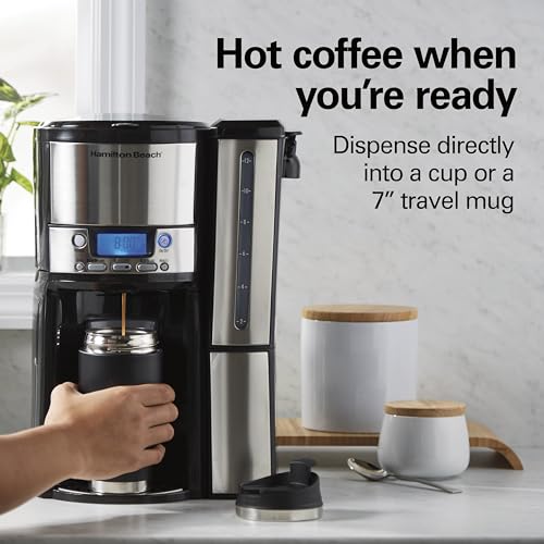 Hamilton Beach 47950 One Press Programmable Dispensing Drip Coffee Maker With 12 Cup Internal Brew Pot, Water Reservoir thumb #3