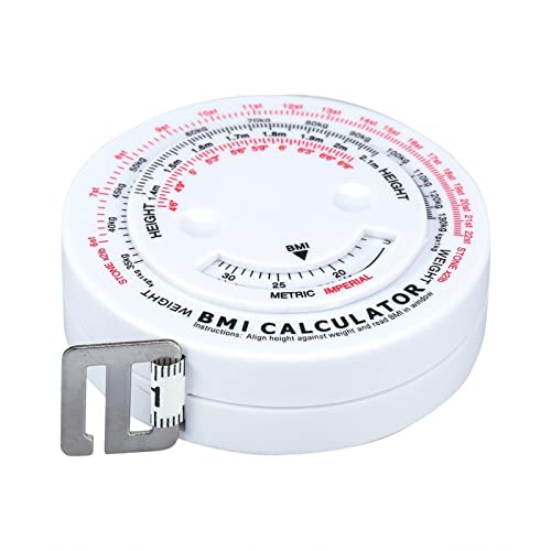 Body Mass Index Rechner, Rundes BMI-Body-Mass-Index-Teleskop-Maßband Kann Verwendet Werden, um Taillenumfang und Body-Mass-Index zu Messen 1,5 M