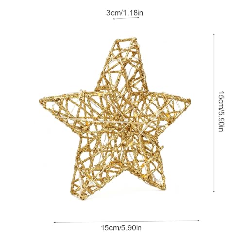 Metal Christmas Hanging Star Lights for Home Decor, Star Decorations (S) - image 2