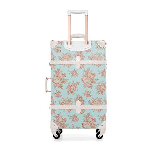 blue floral suitcase