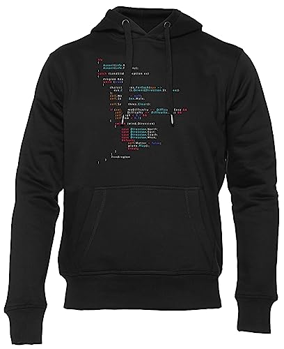 Sweat à capuche coding noir pour homme et femme pull informatique à manches longues