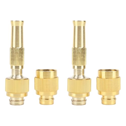 2 pulverizadores de manguera de jardín de latón de alta presión, 7 GPM, 80 PSI, rosca G1/2, boquilla a prueba de fugas para lavado de coches, riego de flores, limpieza de entrada