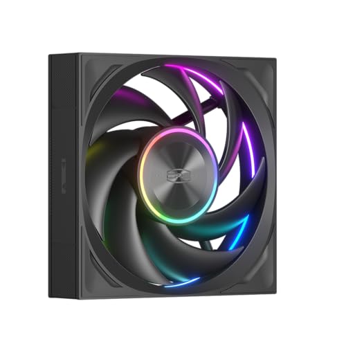 PCCOOLER 120mm PWM Case Fan, Dual Halo Lighting, Wireless Connection Design, Dual Ball Bearing, High...