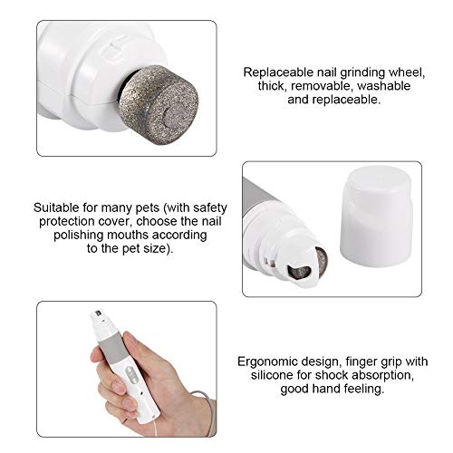 Pet Cachorro Garras de gato Unhas Moedor de limpeza Ferramenta elétrica de carregamento USB para gat