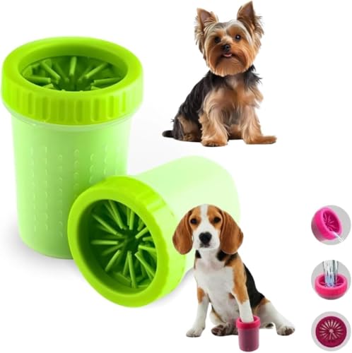 Lava Patas Portátil para Cachorros Pequenos e Médios 9x11cm Higienizador de Patas para Pet Cores Sor