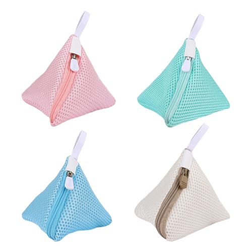 4 Bolsas De Cuentas Fraes De Malla Triangular, Diseño Reutilizable, Bolsa De Almacenamiento para El Cuidado De La Ropa, Herramienta Antienredos para Lavadora.